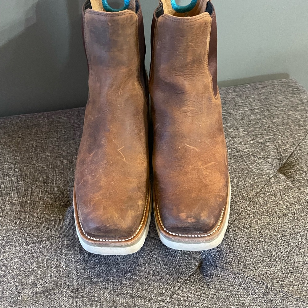 Macie Bean Swedge Distressed Brown Leather Boots